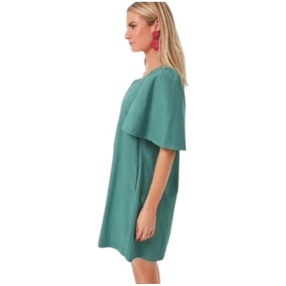 Tuckernuck Pomander Place Finley Flutter Sleeve Dress Celadon Green Size Medium - Picture 3 of 8